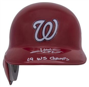 2019 Juan Soto Signed & Inscribed Washington Nationals Batting Helmet - "19 World Series Champs" (Beckett)